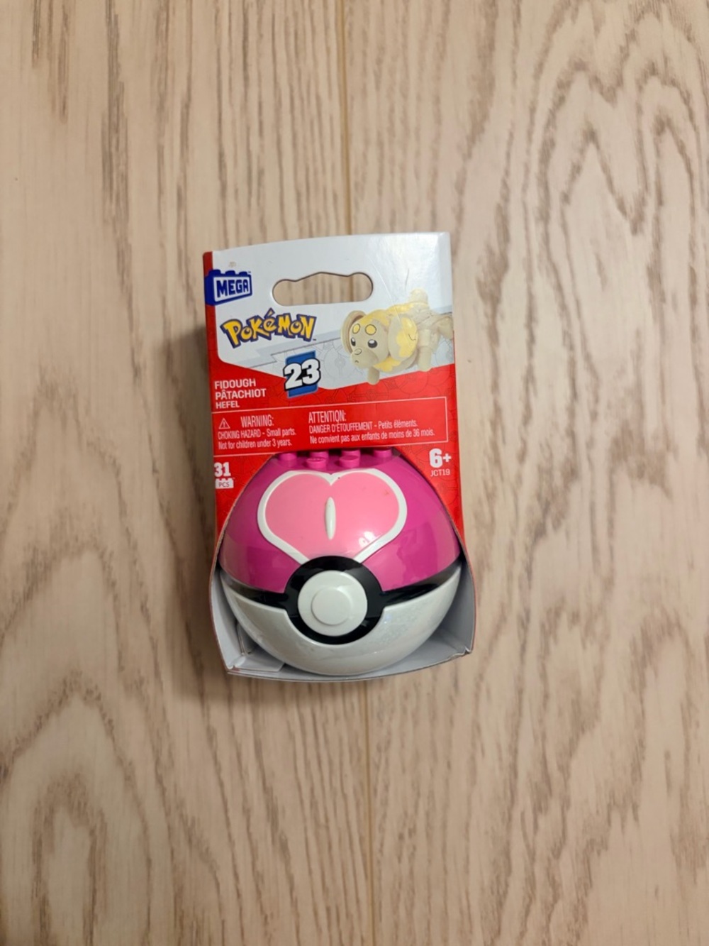 2/$10 MEGA Construx Pokémon Fidough Love Ball Building Set 31 Pcs NEW